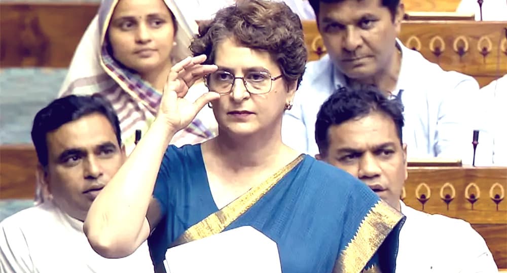 'പരീക്ഷാ പരിഷ്‌കരണ സമിതിയിൽ ഗോമൂത്ര വിദഗ്ധനും'; പ്രധാനമന്ത്രിയുടെ ടാസ്‌ക് ഫോഴ്‌സിനെ ലോക്സഭയിൽ പരിഹസിച്ച് പ്രിയങ്ക ഗാന്ധി