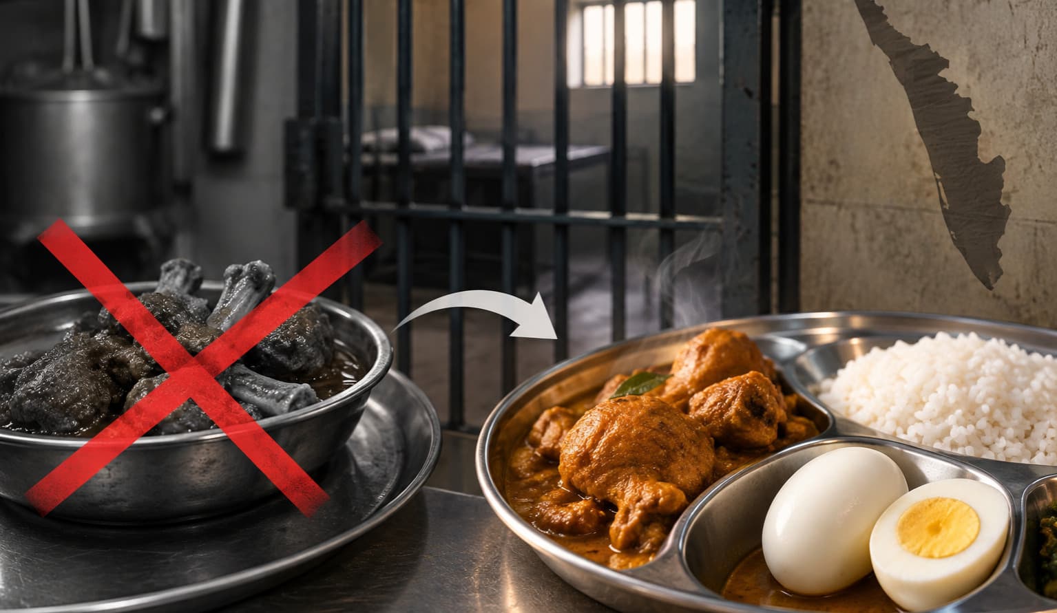 ജയിൽ ഭക്ഷണക്രമത്തിൽ നിന്ന് മട്ടൻ ഒഴിവാക്കാൻ നിർദ്ദേശം; പകരം കോഴിയിറച്ചിയും മുട്ടയും നൽകും, ലക്ഷ്യം ചെലവുചുരുക്കലും തടവുകാരുടെ ആരോഗ്യവും