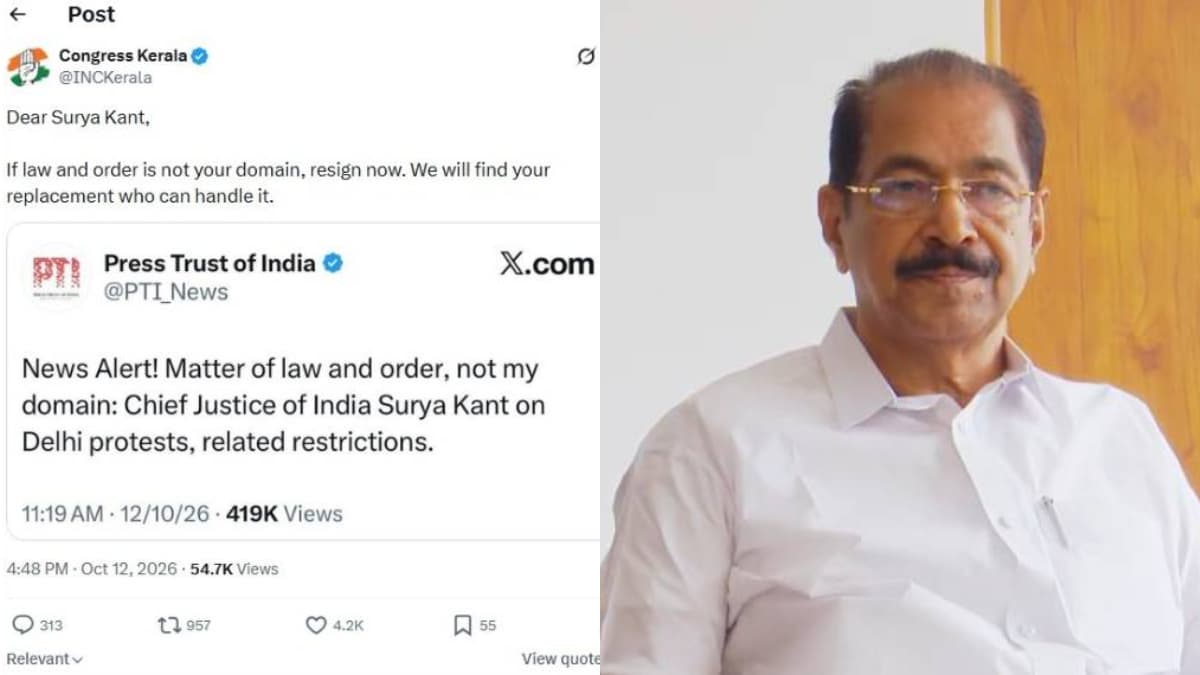 ചീഫ് ജസ്റ്റിസിനെതിരായ വിവാദ എക്സ് പോസ്റ്റ്: കൈകാര്യം ചെയ്തയാളെ ചുമതലയിൽ നിന്ന് നീക്കി കെപിസിസി