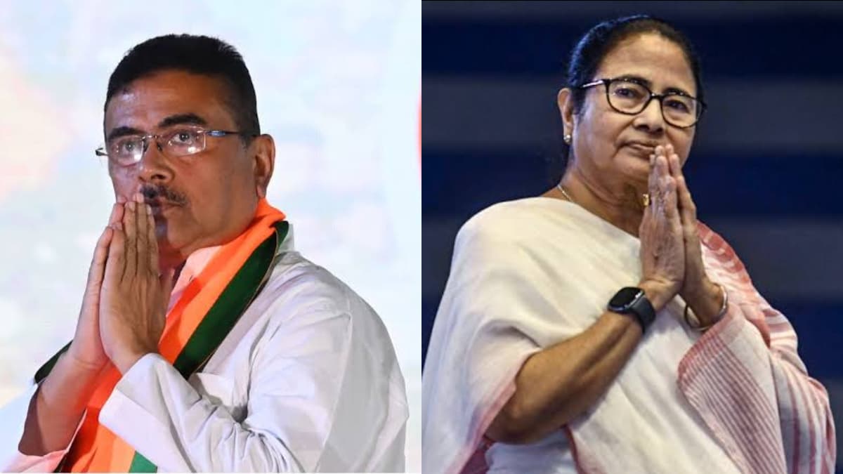 ധൈര്യമുണ്ടെങ്കിൽ വീണ്ടും മത്സരിക്കൂ, ഒരിക്കൽക്കൂടി തോൽപ്പിക്കും; മമത ബാനർജിയെയും അഭിഷേകിനെയും വെല്ലുവിളിച്ച് പശ്ചിമ ബംഗാൾ മുഖ്യമന്ത്രി സുവേന്ദു അധികാരി