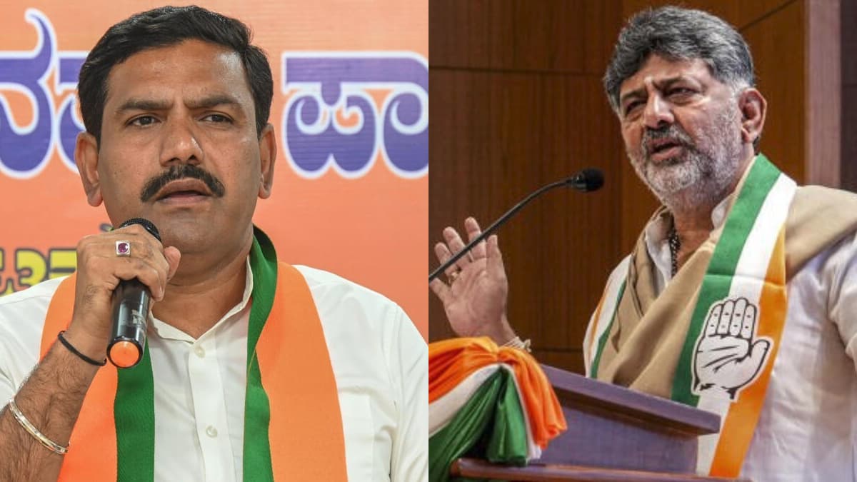 മന്ത്രിമാരടക്കം 25 കോൺഗ്രസ് എംഎൽഎമാർ ബിജെപിയിലേക്ക് വരാൻ സന്നദ്ധരെന്ന് ബി വൈ വിജയേന്ദ്ര; 'വൈകിക്കാതെ കൊണ്ടുപോകൂ' എന്ന് തിരിച്ചടിച്ച് മുഖ്യമന്ത്രി ഡി കെ ശിവകുമാർ