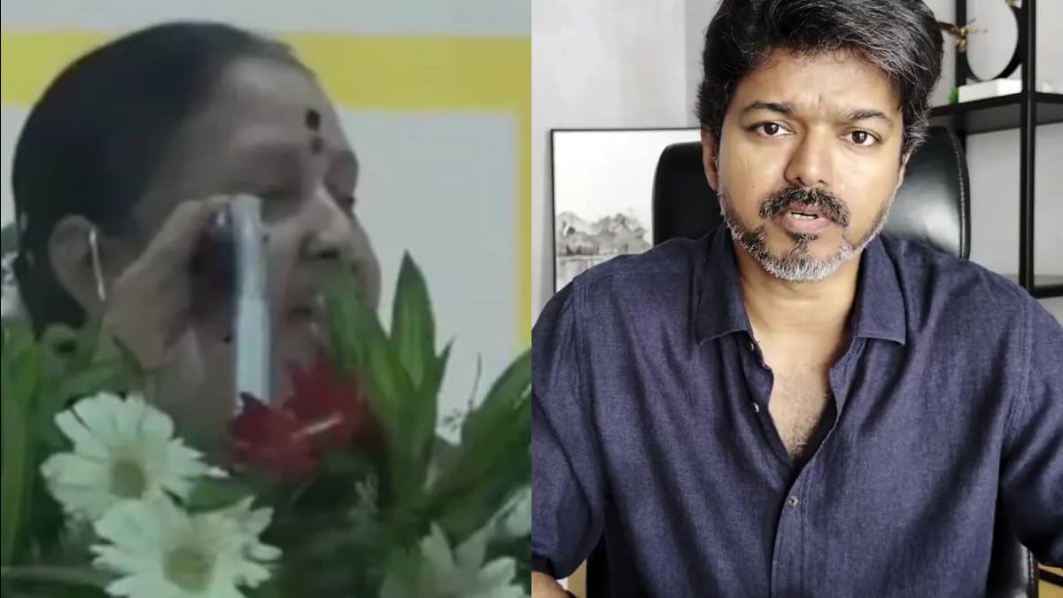 മുഖ്യമന്ത്രി സി. ജോസഫ് വിജയ്ക്കെതിരെ ഡിഎംകെ വനിതാ നേതാവിന്റെ അധിക്ഷേപ പ്രസംഗം; വേദിയിൽ അതൃപ്തിയോടെ കനിമൊഴി, പ്രതിഷേധം ശക്തം
